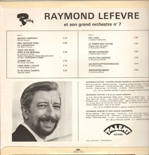 Raymond Lefèvre Et Son Grand Orchestre : Raymond Lefèvre Et Son Grand Orchestre Nº 7 (LP, Album)