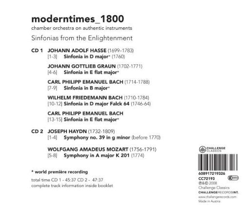 moderntimes_1800, Ilia Korol, Julia Moretti : Sinfonias From The Enlightment (2xCD)