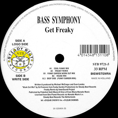 Bass Symphony : Get Freaky (12")