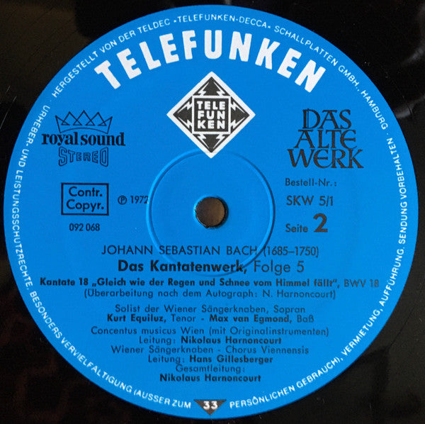 Johann Sebastian Bach : Das Kantatenwerk · Complete Cantatas | BWV 17-20 | 5 (2xLP + Box)