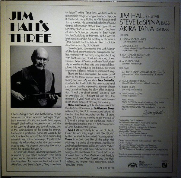 Jim Hall : Jim Hall's Three (LP, Album)