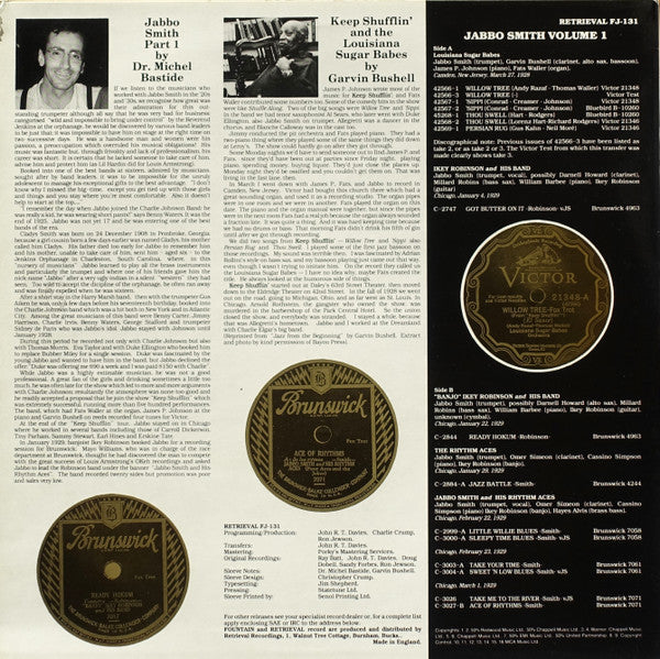 Jabbo Smith : Volume One 1928 - 1929 (LP, Comp)