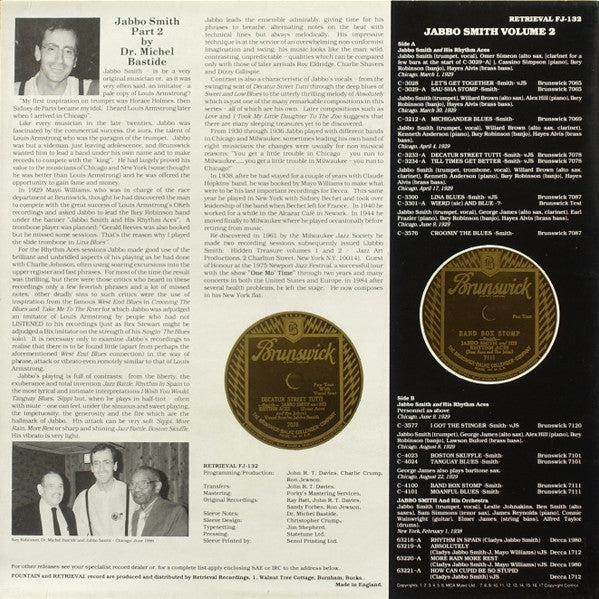 Jabbo Smith : Volume Two 1929 - 1938 (LP, Comp)