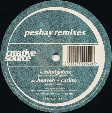 Apollo 69 / Carlito : Peshay Remixes (12")