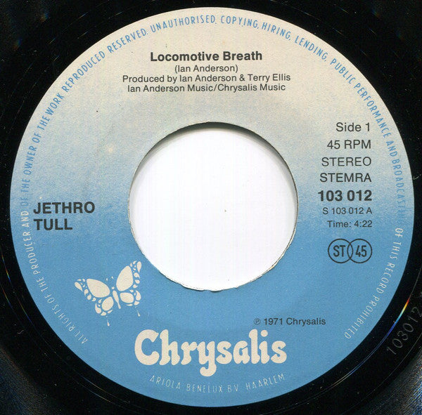 Jethro Tull : Locomotive Breath / Bouree (7", Single)