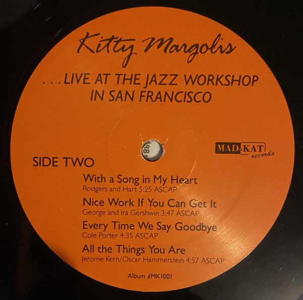 Kitty Margolis : Live At The Jazz Workshop In San Francisco (LP)