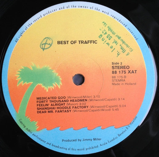 Traffic : Best Of Traffic (LP, Comp, RE, Yel)