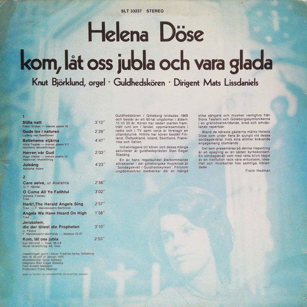 Helena Döse : Kom, Låt Oss Jubla Och Vara Glada (LP, Album)