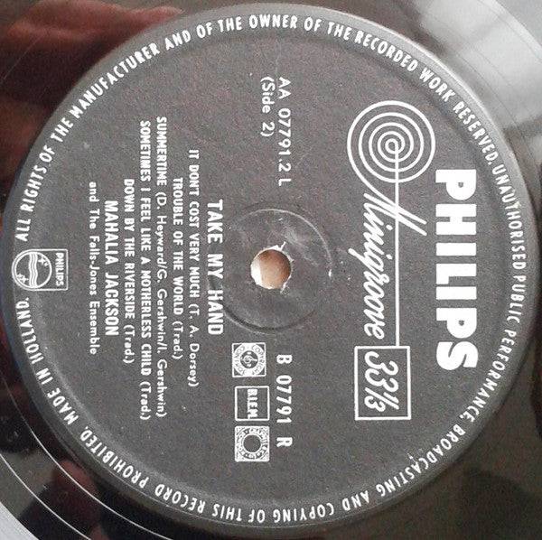 Mahalia Jackson : Take My Hand (10", Comp)