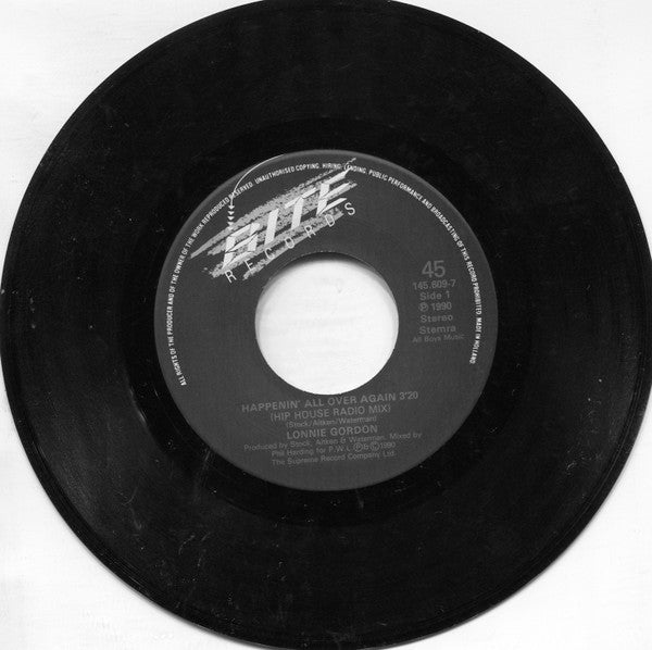 Lonnie Gordon : Happenin' All Over Again (7", Single)