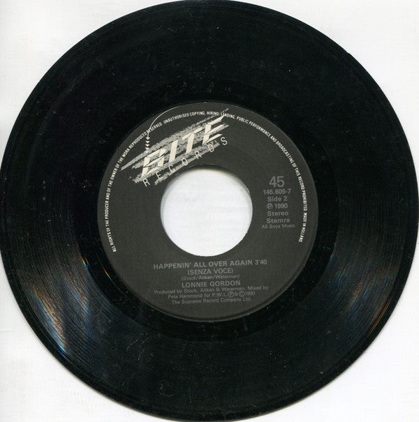 Lonnie Gordon : Happenin' All Over Again (7", Single)