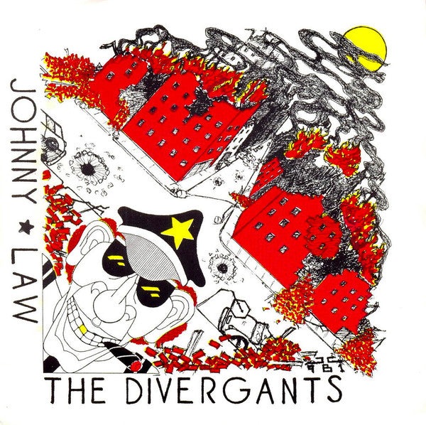 The Divergants : Johnny Law (7", EP, Num, Red)