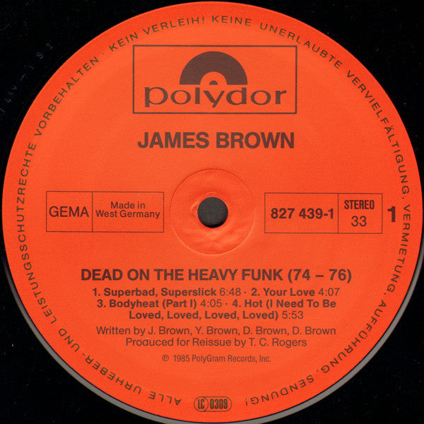 James Brown : Dead On The Heavy Funk 74-76 (LP, Comp, RE)