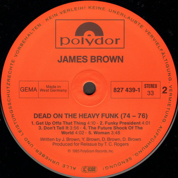 James Brown : Dead On The Heavy Funk 74-76 (LP, Comp, RE)