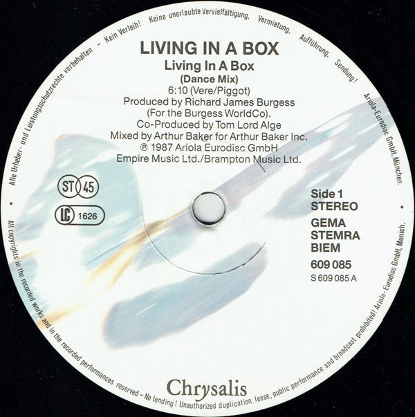 Living In A Box : Living In A Box (12", Maxi)