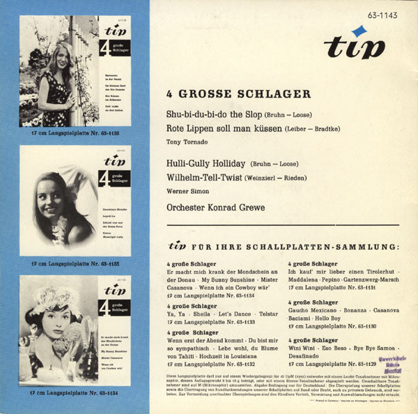 Various : 4 Große Schlager (7", EP, Mono, Promo)