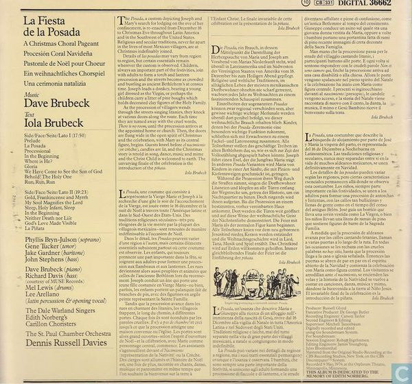 Dave Brubeck : La Fiesta De La Posada (LP, Album)