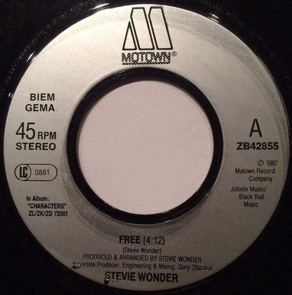 Stevie Wonder : Free (7", Single)