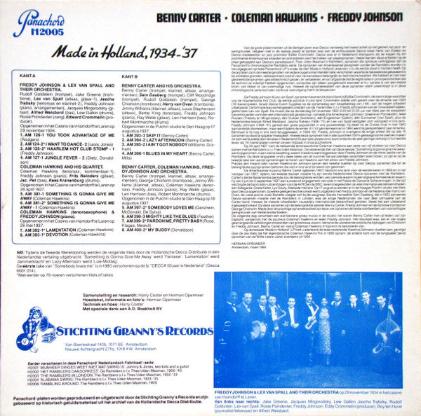 Various : Made In Holland, 1934-'37 (LP, Comp, Mono)