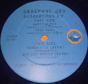 Graephyc Joy : Summertimes E.P. (12")