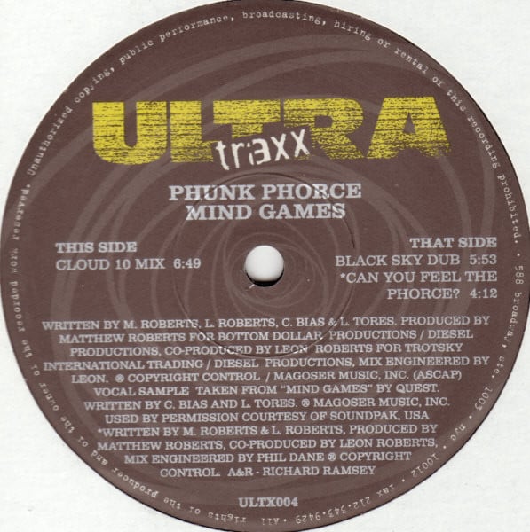 Phunk Phorce* : Mind Games (12")