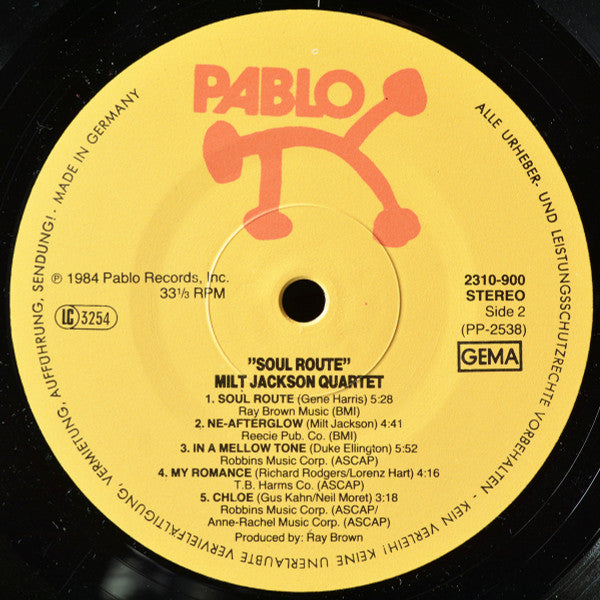 The Milt Jackson Quartet : Soul Route (LP)