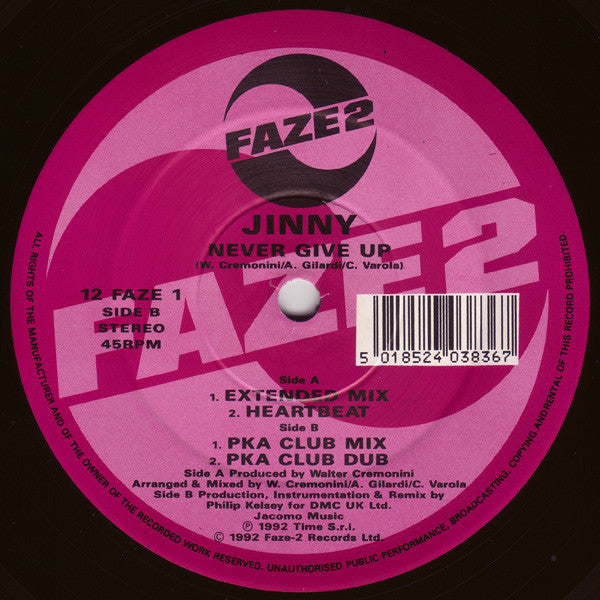 Jinny : Never Give Up (12")
