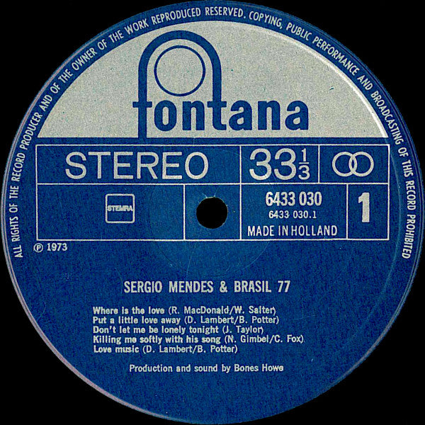 Sérgio Mendes & Brasil '77 : Love Music (LP, Album)