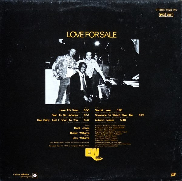 The Great Jazz Trio : Love For Sale (LP, Album)