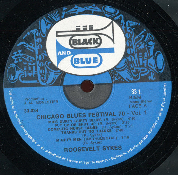 Roosevelt Sykes / Homesick James : Chicago Blues Festival Volume 1 (LP, Album)