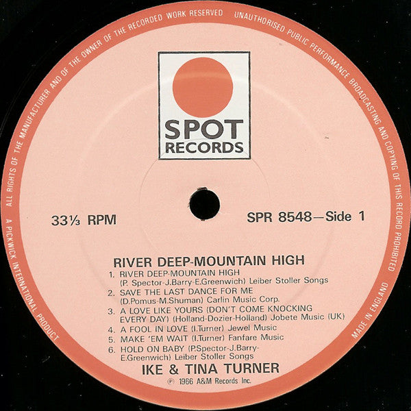 Ike & Tina Turner : River Deep – Mountain High (LP, Album, RE)