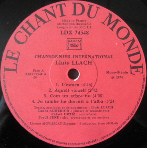 Lluis Llach : L'Estaca (2xLP, Gat)