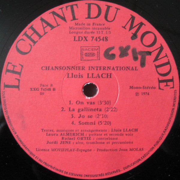 Lluis Llach : L'Estaca (2xLP, Gat)
