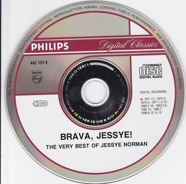Jessye Norman : Brava, Jessye! The Very Best Of Jessye Norman (2xCD, Comp)