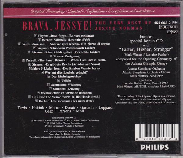 Jessye Norman : Brava, Jessye! The Very Best Of Jessye Norman (2xCD, Comp)