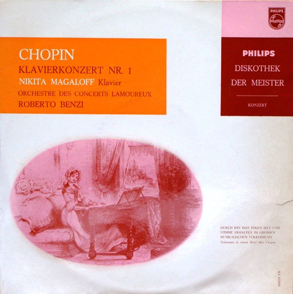 Frédéric Chopin, Nikita Magaloff, Orchestre Des Concerts Lamoureux, Roberto Benzi : Klavierkonzert Nr. 1 (10", Mono)