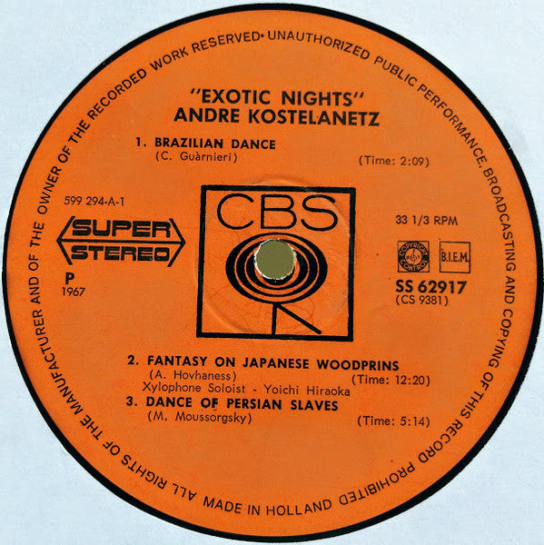 André Kostelanetz : Exotic Nights (LP, Album)