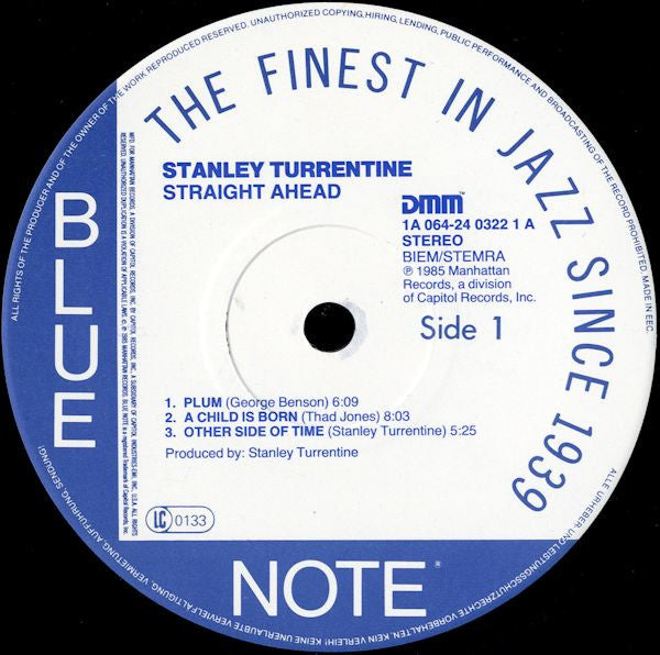 Stanley Turrentine : Straight Ahead (LP, Album)