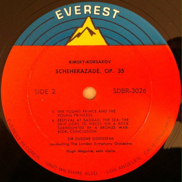 Nikolai Rimsky-Korsakov - Sir Eugene Goossens, London Symphony Orchestra : Scheherazade (Symphonic Suite After "The Thousand Nights And A Night"), Op.35 (LP, Album, RP)