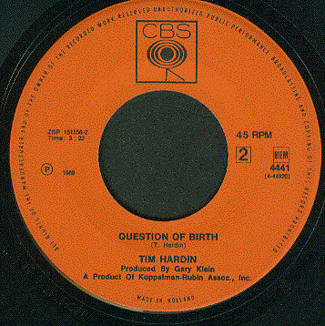 Tim Hardin : Simple Song Of Freedom (7", Single)
