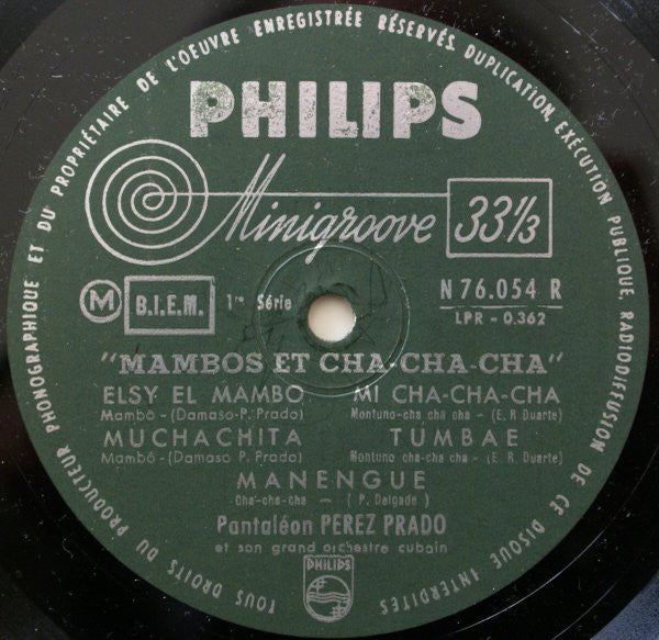Pantaleón Perez Prado E La Sua Orchestra Cubana : N° 1 - Le Roi Du Mambo Et Du Cha-Cha-Cha (10", Album)
