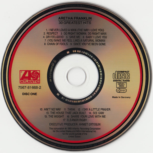 Aretha Franklin : 30 Greatest Hits (2xCD, Comp, RE)