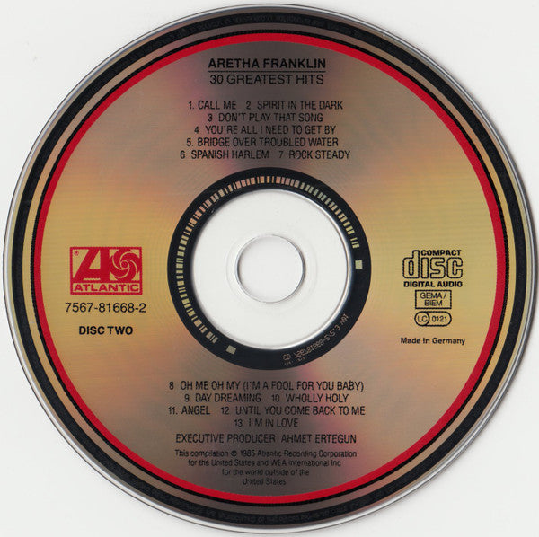 Aretha Franklin : 30 Greatest Hits (2xCD, Comp, RE)