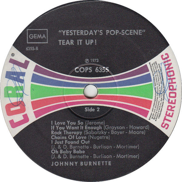 Johnny Burnette : Tear It Up! (LP, Comp)