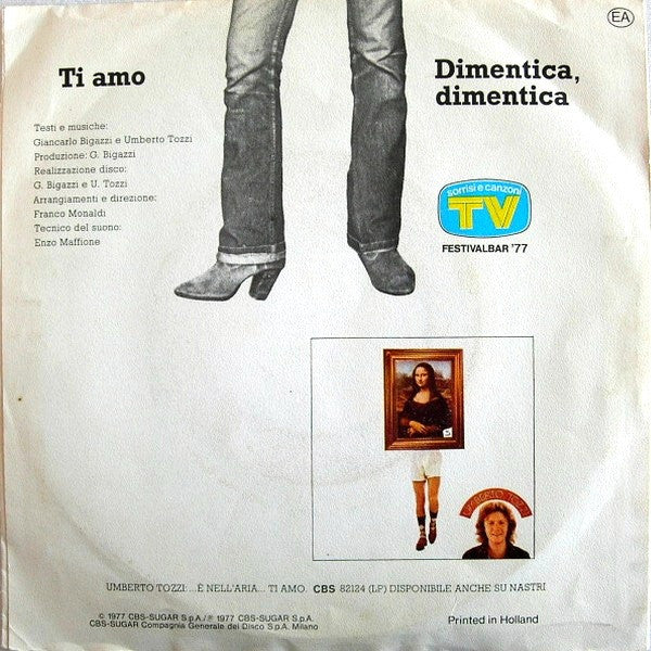 Umberto Tozzi : Ti Amo (7", Single)