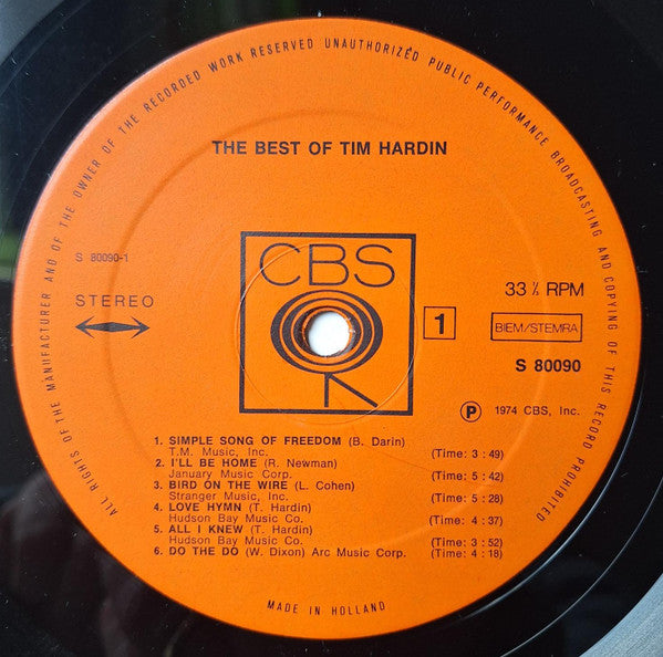 Tim Hardin : The Best Of Tim Hardin / Simple Song Of Freedom (LP, Comp)