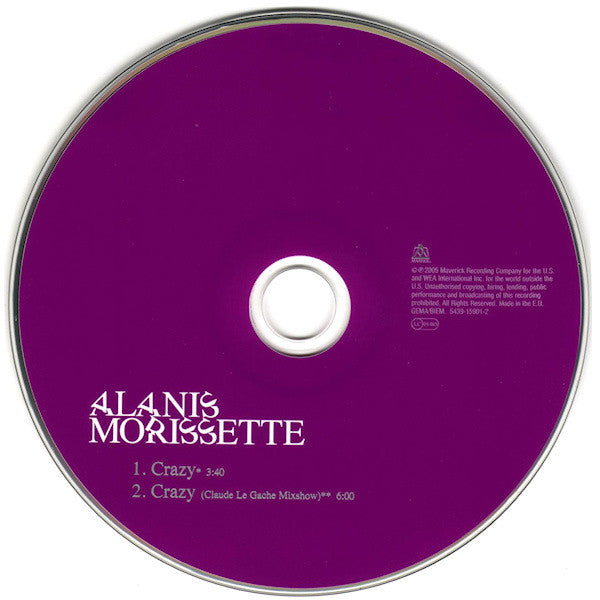 Alanis Morissette : Crazy (CD, Single, Car)