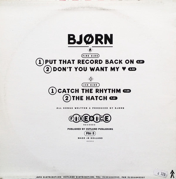 Bjørn : Put That Record Back On (12")
