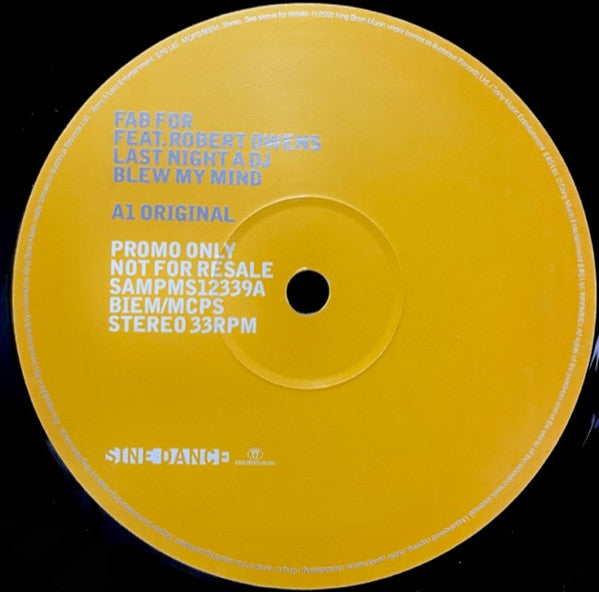 Fab For Feat. Robert Owens : Last Night A DJ Blew My Mind (12", Promo)