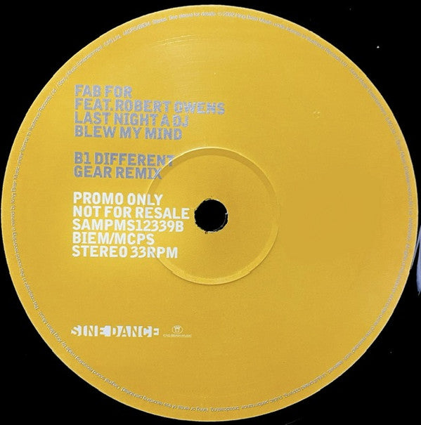 Fab For Feat. Robert Owens : Last Night A DJ Blew My Mind (12", Promo)